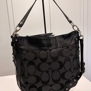 Coach Black Signature Shoulder Bag